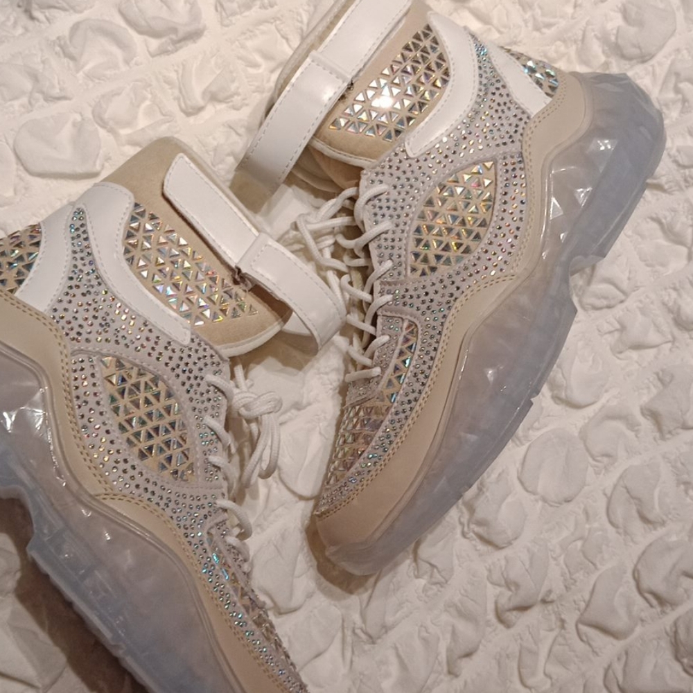 Fashion Nova ankle  sparkly sneakers